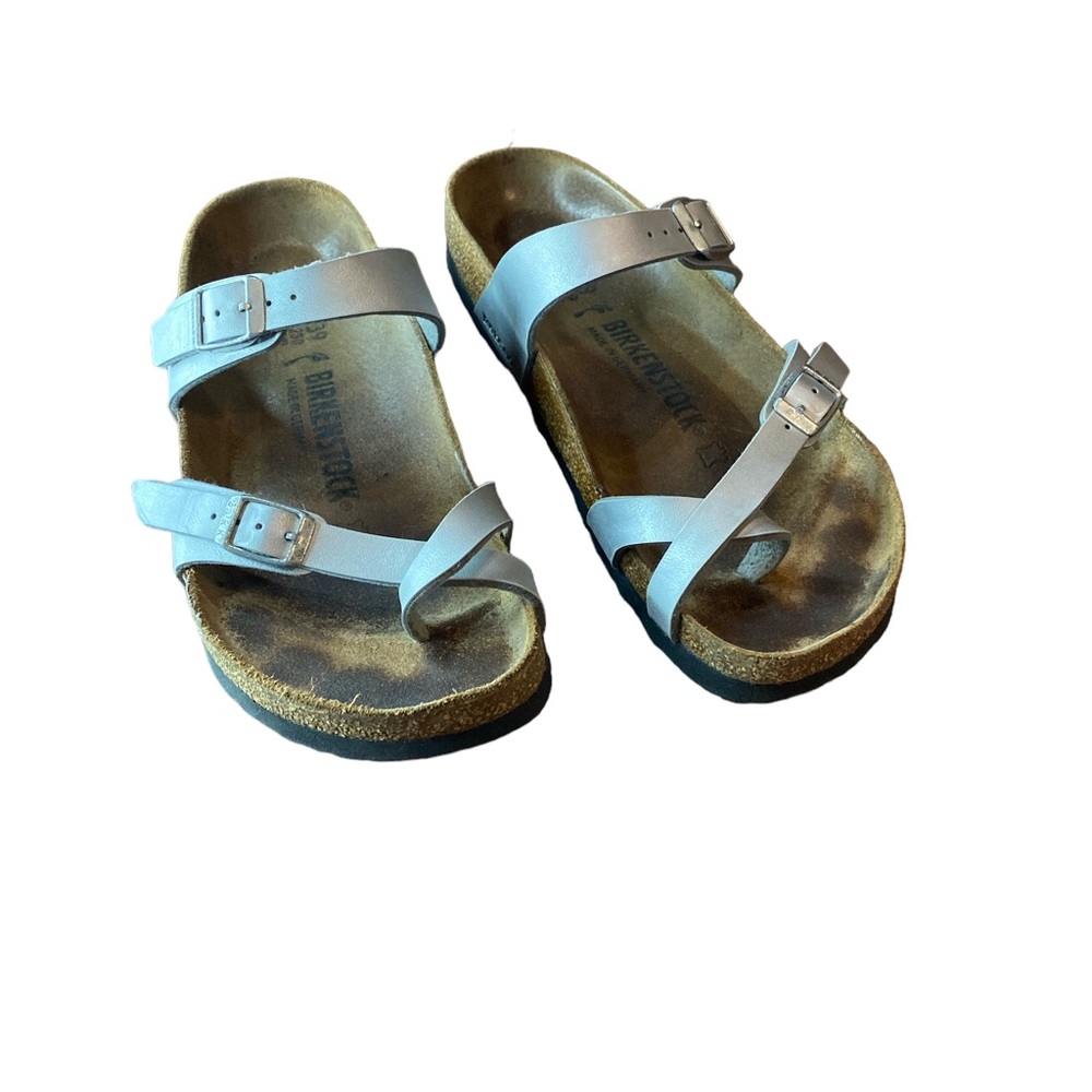 Birkenstock Mayari Silver Sandals Size: 8